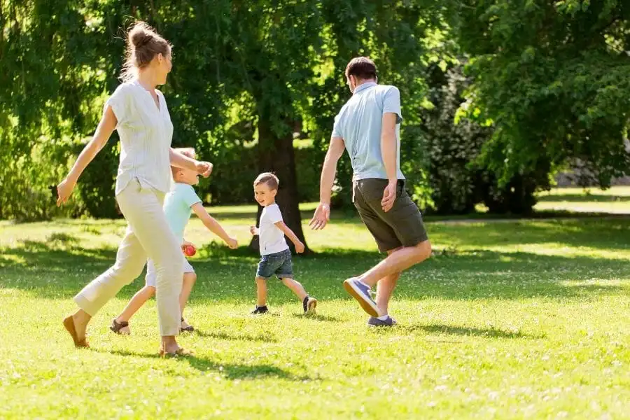 Family enjoying free time outdoors while The Real Maids cleans their Tampa Bay home